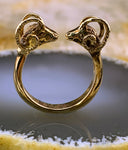 Koven Kreation 14K Kissing Ram Ring