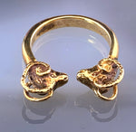 Koven Kreation 14K Kissing Ram Ring