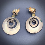 SOLD Antique 9K, Silver & Bohemian Garnet Earrings