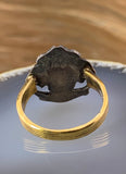 Antique Georgian 14K, Silver & Paste Ruby Conversion Ring