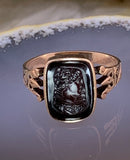 Antique 14K & Carved Carnelian Cameo  Ring