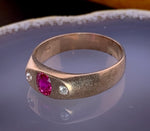 Estate 14K, Diamond & Ruby Ring