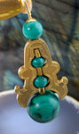 Antique 18K & Malachite Pendant