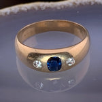 Estate 14K, Diamond & Sapphire Ring