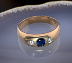 Estate 14K, Diamond & Sapphire Ring
