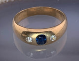 Estate 14K, Diamond & Sapphire Ring