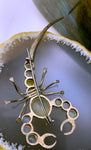 Antique Silver & Opal Scorpion Brooch