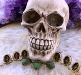 Antique Victorian Scarab Necklace in Gold Fill