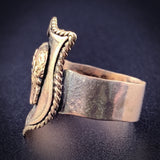 Antique 14K & Diamond Caesar Shield Ring