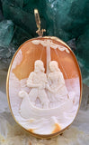 Antique 14K Modified Cameo Pendant