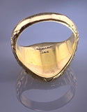 Antique 14K& Enamel Monogrammed Ring