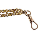 Antique 10K Gold Longarde Chain W/10K & Seed Pearl Slide