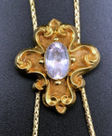 Antique 18K, Topaz & Spinel Slide Necklace