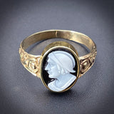 Antique 18K, 14K & Carved Cameo Conversion Ring