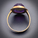 Vintage 14K & Amethyst Scarab Conversion Ring