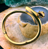 Antique Snake Bracelet in Gold Fill With Paste Stones