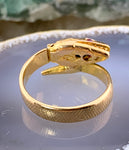 SOLD Antique French 18K, Diamond & Ruby Snake Ring