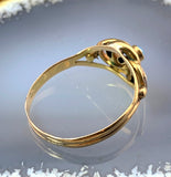 Antique 18K & Turquoise Love Knot Ring