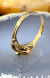 Antique 18K & Turquoise Love Knot Ring