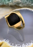 Antique Victorian American 14K & Hard Stone Cameo Ring
