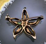Antique French Vermeil & Marcasite Flower Brooch