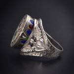 Vintage Silver & Hand Painted Enamel Baby Moses Conversion Ring