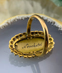 Antique Swiss 9K & Hand Painted Porcelain Ring