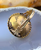 Antique 18K, 14K, Diamond & Turquoise Conversion Ring