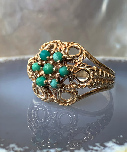 Vintage 14K & Turquoise Ring