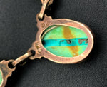 Antique Sterling Silver & Turquoise Necklace