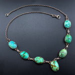 Antique Sterling Silver & Turquoise Necklace