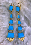 Antique French Pomponne & Opaline Glass Day To Night Earrings