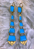 Antique French Pomponne & Opaline Glass Day To Night Earrings