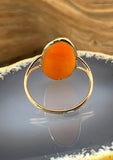 Antique 14K & Carved Shell Cameo Conversion Ring