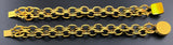 SOLD Antique 12K & Spinel Book Chain Bracelet Set