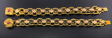SOLD Antique 12K & Spinel Book Chain Bracelet Set