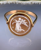 Antique 14K Cameo Angel Ring