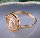 Antique 14K Cameo Angel Ring