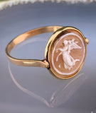 Antique 14K Cameo Angel Ring