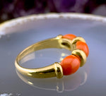 Vintage French 18K & Coral Ring