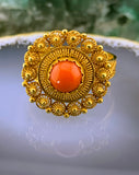 Antique 14K & Coral Ring