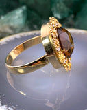 Antique 14K, 12K & Citrine Daisy Conversion Ring