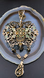 SOLD Antique Austro-Hungarian Silver, Emerald, Sapphire & Pearl Pendant