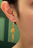 Antique Victorian 9K Gold Etruscan Revival Earrings