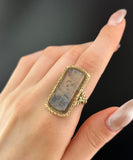 Antique 14K, 10K & Dendritic Agate Conversion Ring