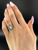 Antique 12K & Hard Stone Cameo Signet Ring