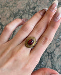 Antique 14K, 9K & Garnet Conversion Ring