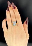 Antique Swiss 18K & Hand Painted Enamel Ring