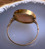 Antique 18K, 14K & Carved Cameo Satyr Conversion Ring