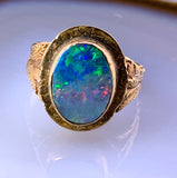 Antique 14K, 10K & Black Boulder Opal conversion Ring